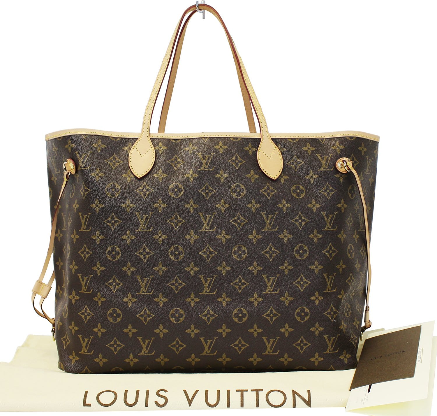 Authentic LOUIS VUITTON Monogram Neverfull GM Shoulder Bag Red E3588