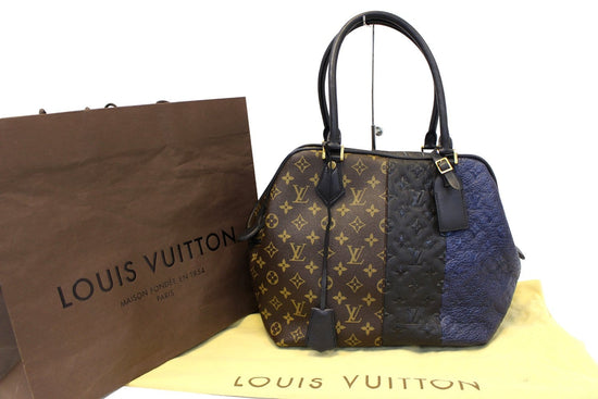 Limited Edition Louis Vuitton Burgundy Blocks Zipped Tote Bag
