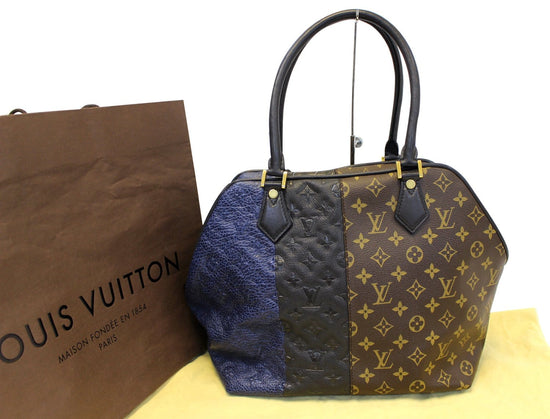 LOUIS VUITTON Blocks Stripes Monogram Leather Tote Bag Tri-Color - 15%