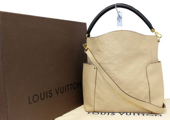 Louis Vuitton Bagatelle Hobo Monogram Empreinte Leather Neutral Dune  Crossbody