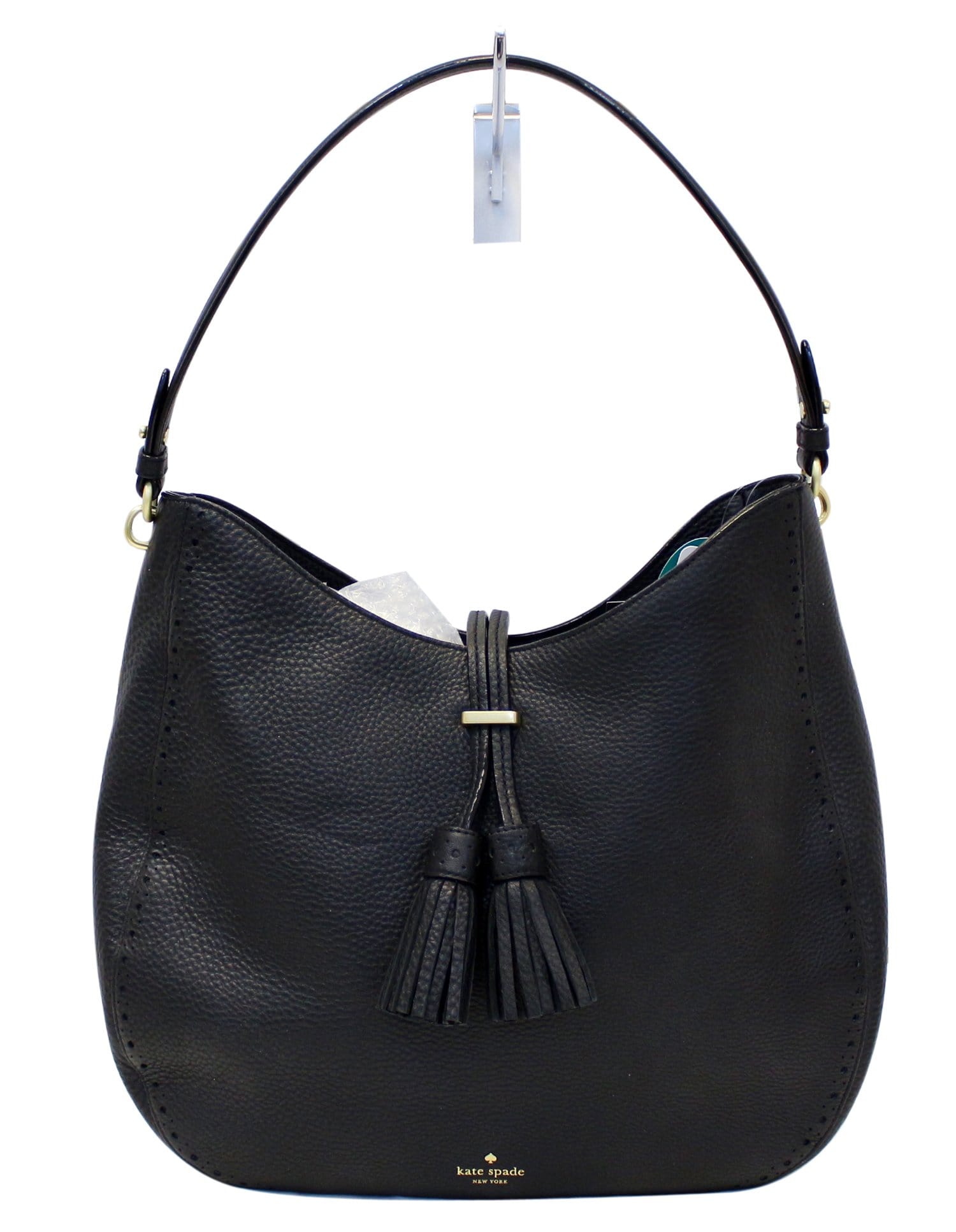 KATE SPADE James Street Mason Tassel Black Hobo Bag