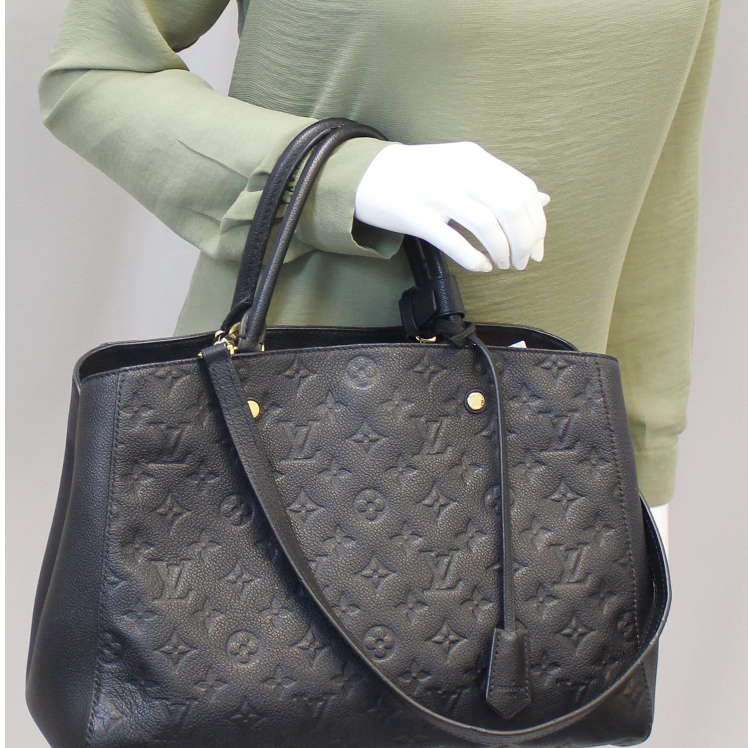  LOUIS  VUITTON  Monogram Empreinte  Montaigne GM Noir Black 