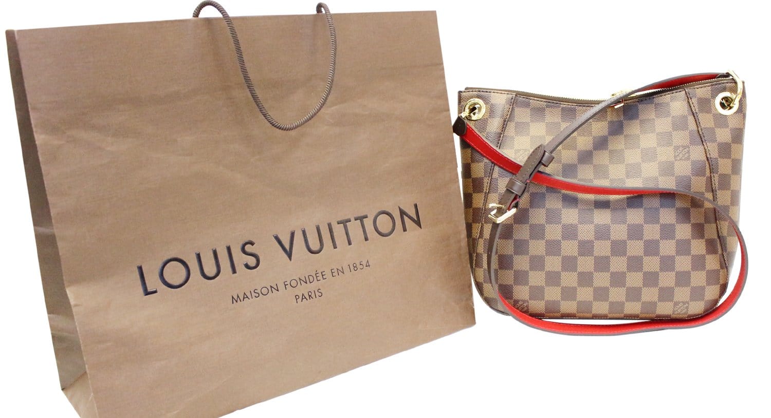 LOUIS VUITTON Damier Ebene South Bank Besace Crossbody Bag