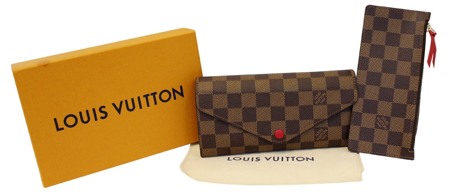 Louis Vuitton Damier Ebene Josephine Wallet Red