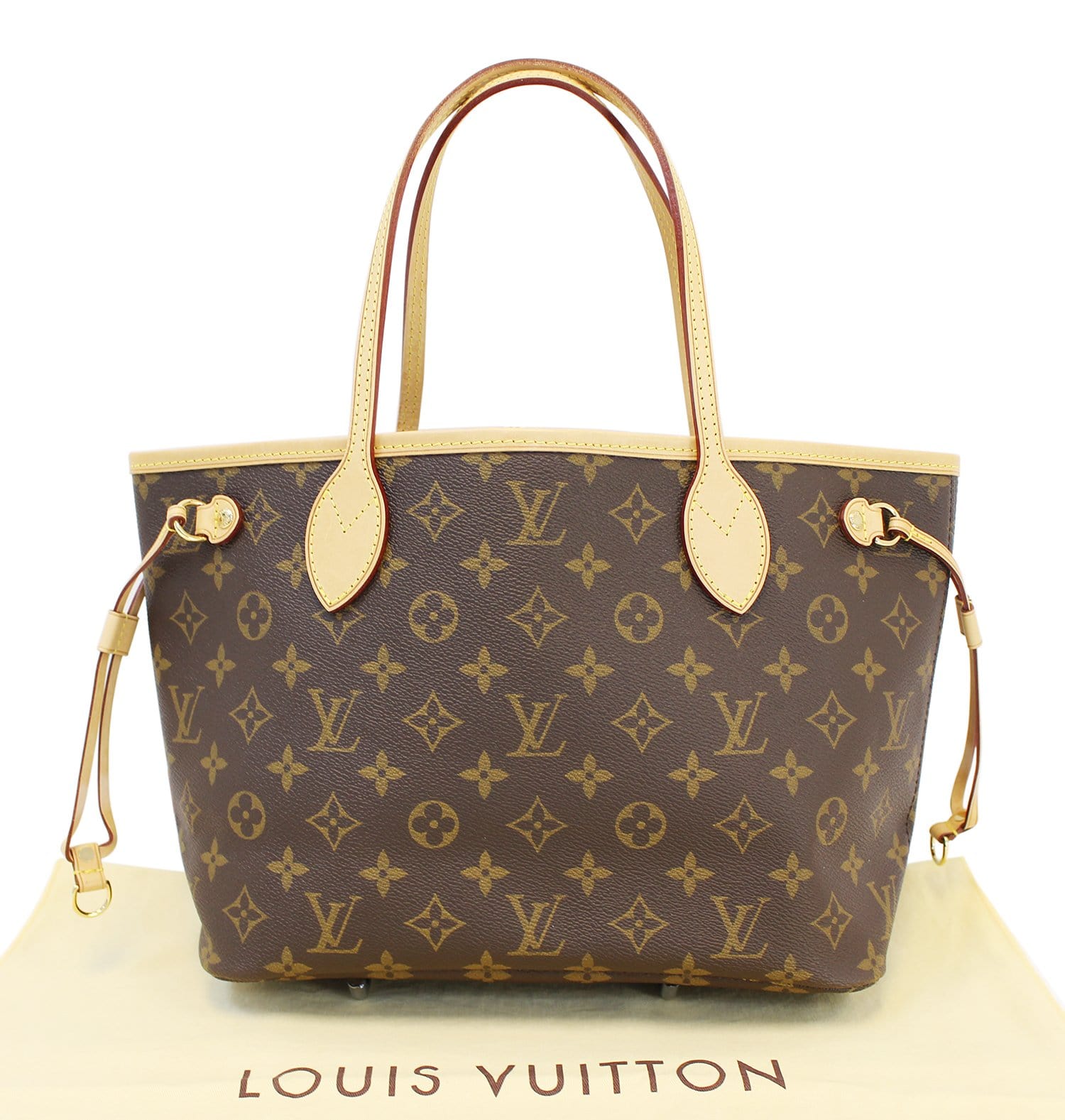 Authentic LOUIS VUITTON Monogram Canvas Neverfull PM Tote Shoulder Bag