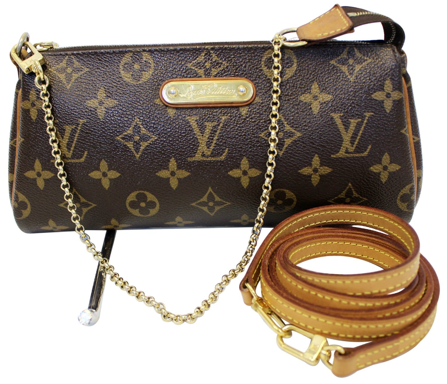 100% Original Louis Vuitton EVA clutch Monogram Preloved Designer