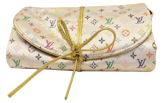 LOUIS VUITTON Monogram Multicolor Satin Trousse Bijoux Jewellery Case