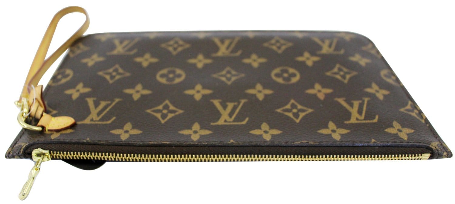 LOUIS VUITTON Monogram Canvas Pochette Wristlet Pouch Neverfull MM