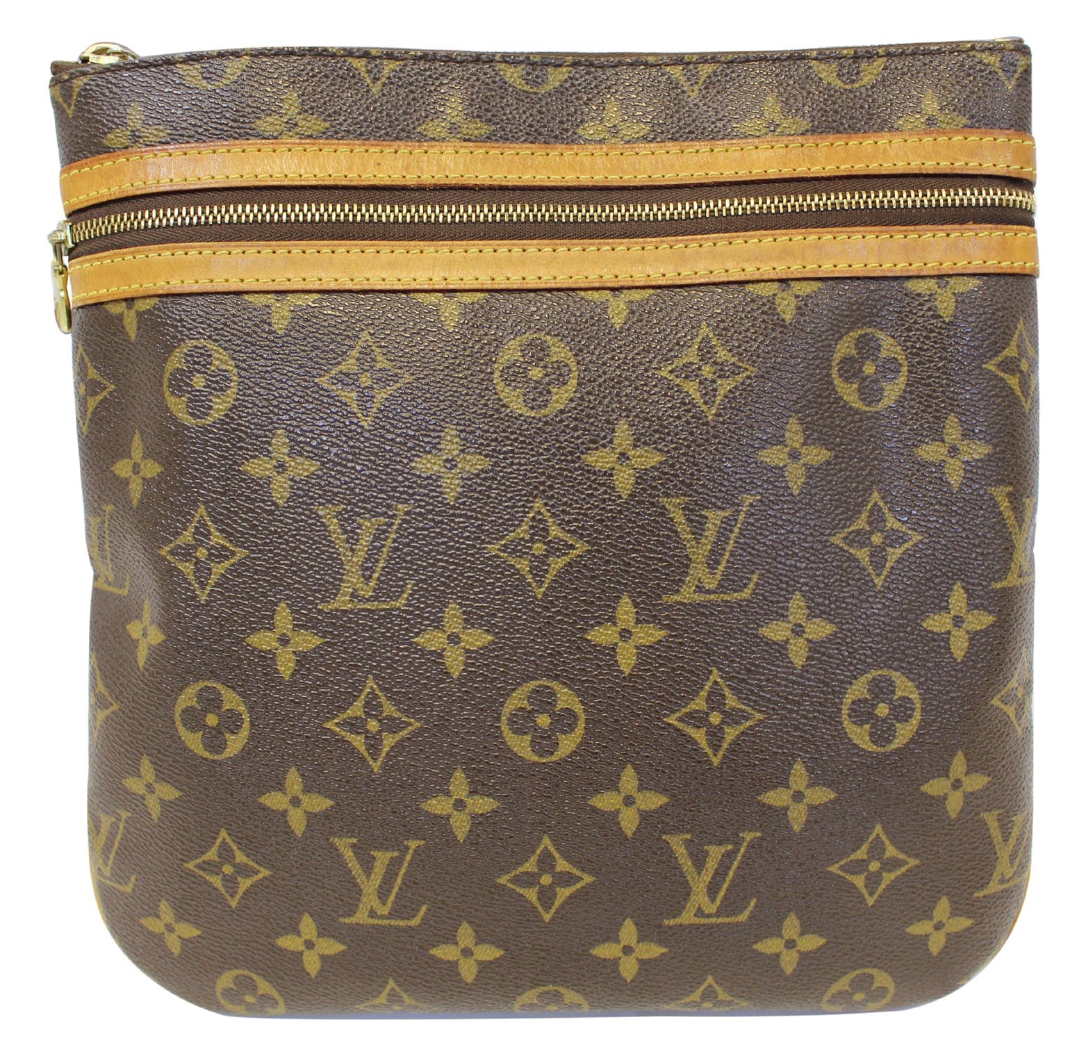 Auth Louis Vuitton Monogram Pochette Bosphore Shoulder Bag M40044