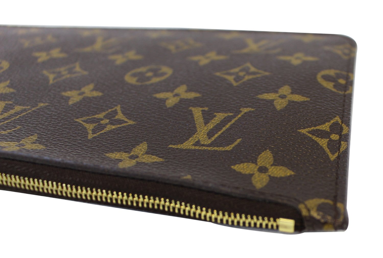 Authentic LOUIS VUITTON Monogram Neverfull MM Pochette Wristlet Clutch