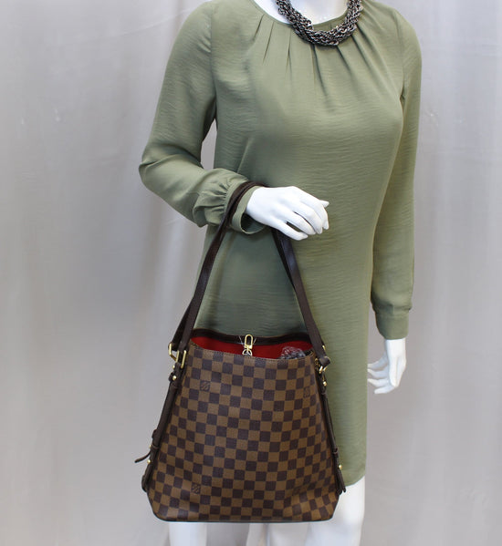 LOUIS VUITTON Damier Ebene Cabas Rivington Shoulder Bag, Monogram,  Expandable Zippered Sides