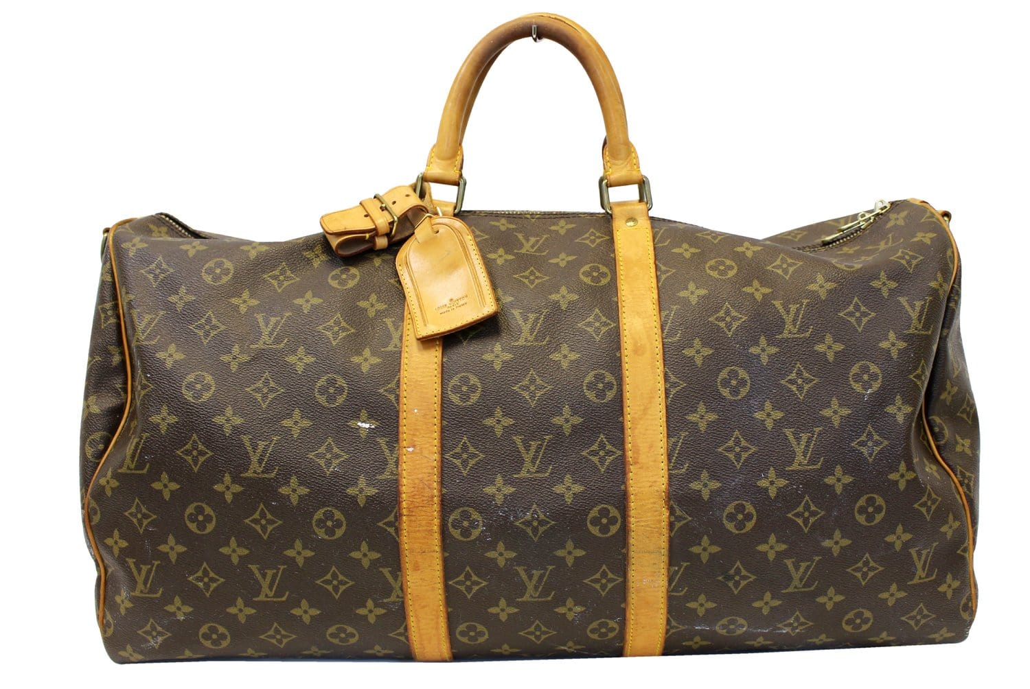 Authentic LOUIS VUITTON Monogram Keepall 55 Boston Bag TT1777