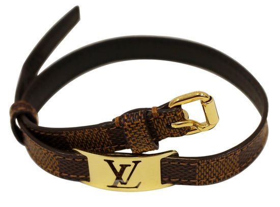 Authentic LOUIS VUITTON Sign it Bracelet Damier Ebene Canvas M6623 #f05303