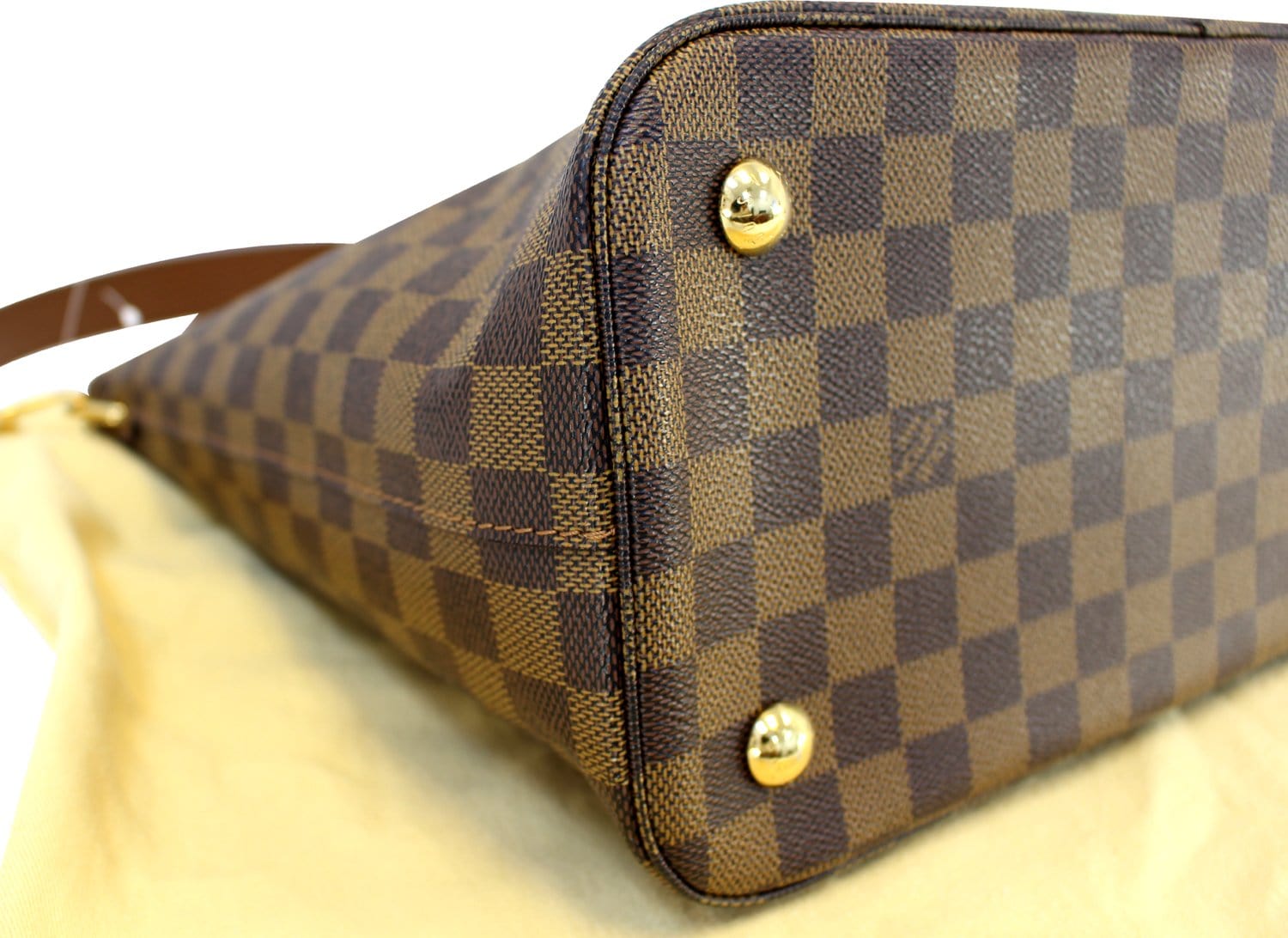 Authentic LOUIS VUITTON Belmont Damier Ebene Shoulder Handbag E3278 | Dallas Designer Handbags