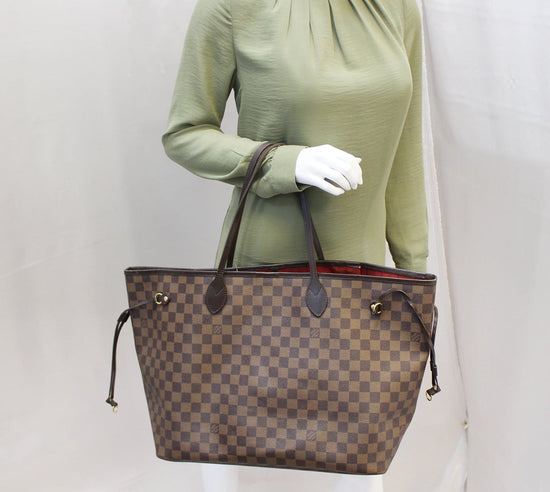 Pre-Owned Louis Vuitton Hampstead Damier Ebene GM Tote Bag