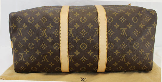 Louis Vuitton Crafty Keepall Bandouliere 45 Caramel/Cream in Monogram Giant  Coated Canvas with Gold-tone - US