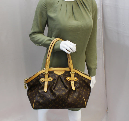 Louis Vuitton Tivoli GM Large Tote Monogram Shoulder Bag Leather Brown  Purse LV