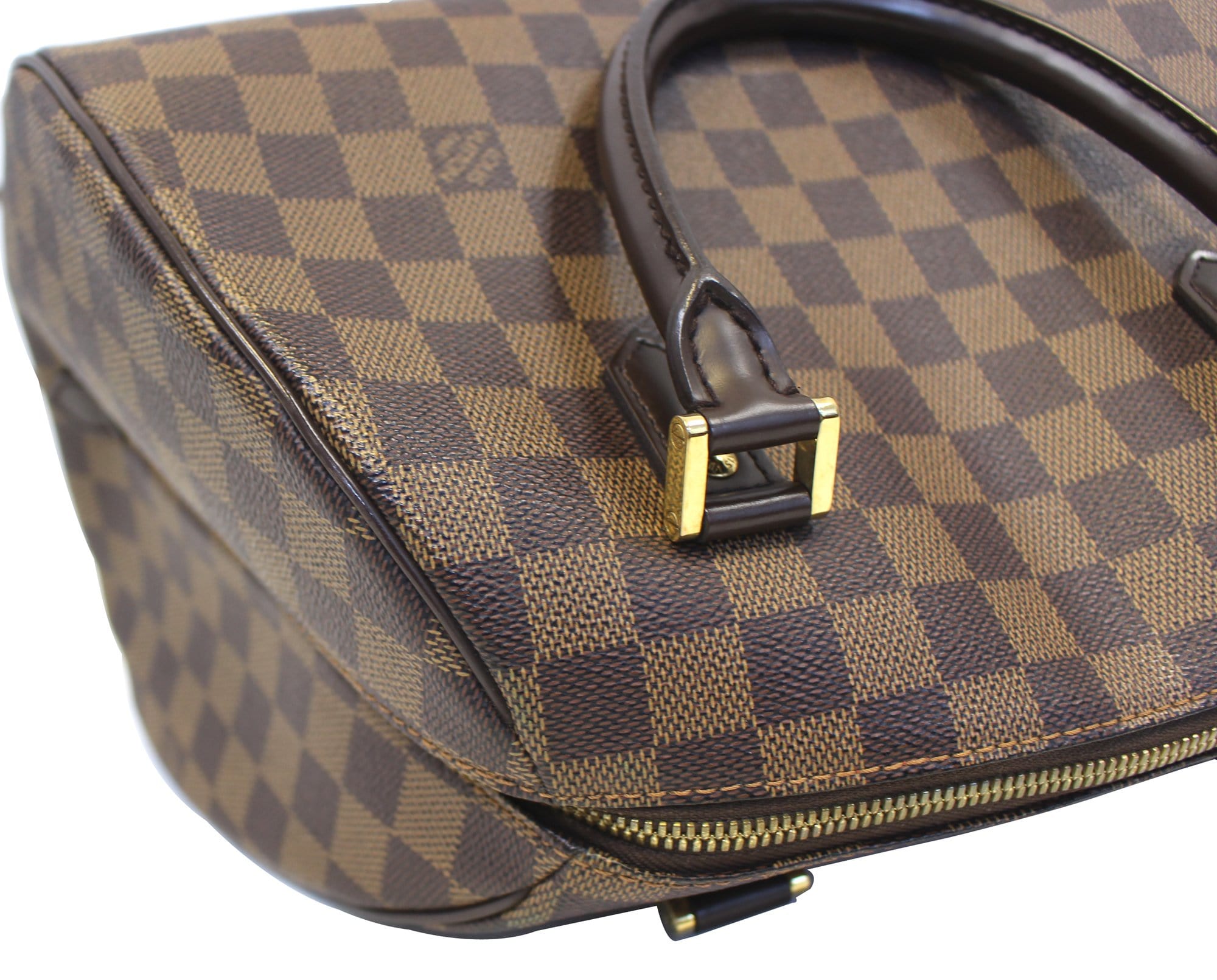 LOUIS VUITTON Damier Ebene Ribera MM Brown Satchel Bag