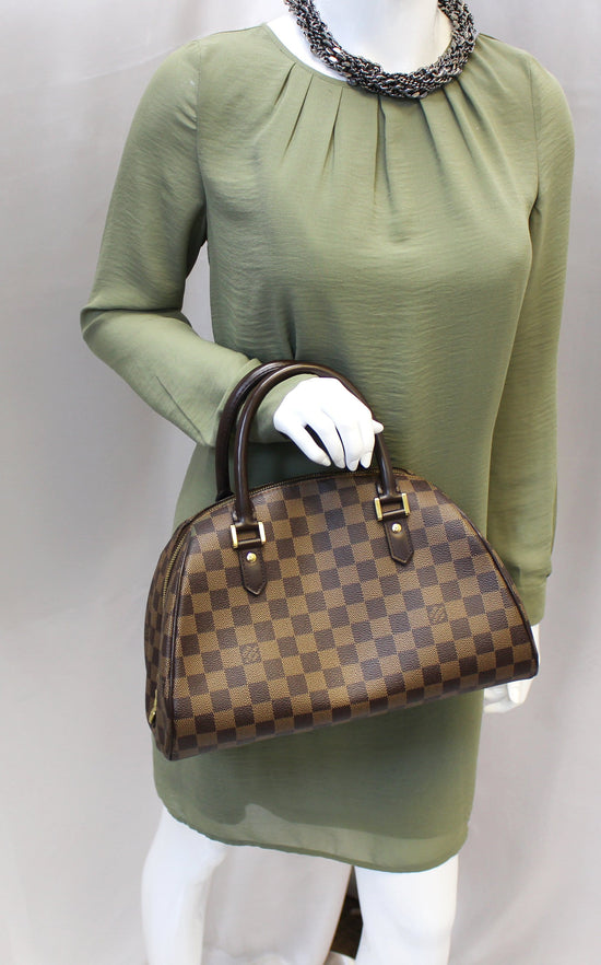 LOUIS VUITTON Ribera MM Damier Ebene Satchel Bag Brown - DD6266 