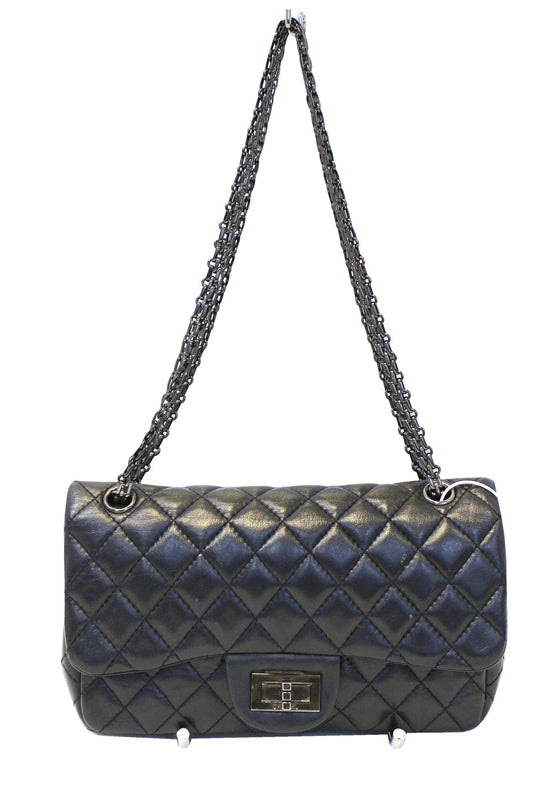 2.55 handbag Chanel Black in Cotton - 35416278