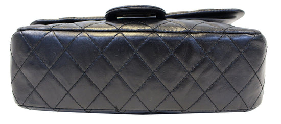 CHANEL Black Metallic Reissue 2.55 Leather Flap Bag