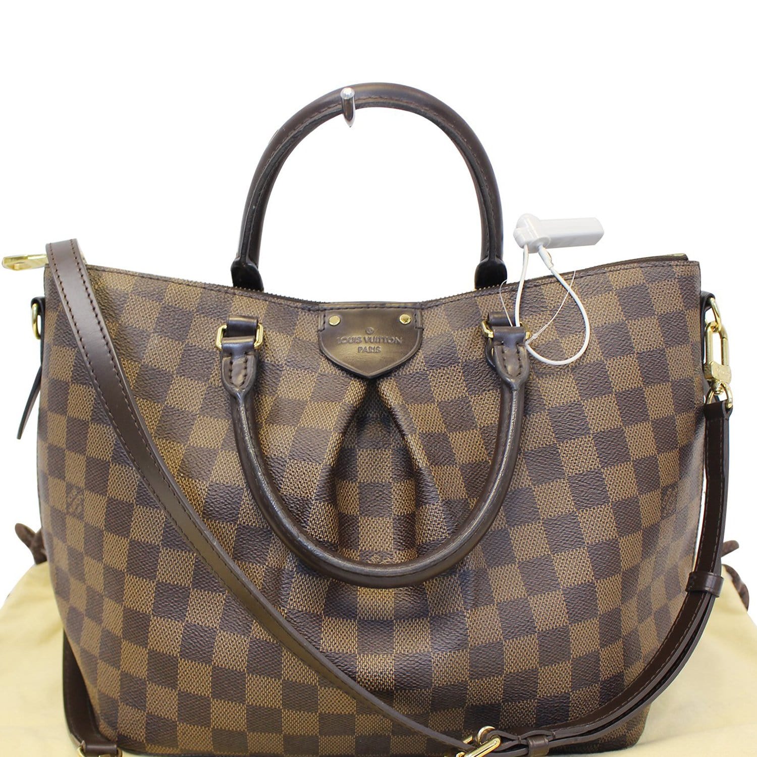 LOUIS VUITTON Damier Ebene Siena MM Shoulder Handbag