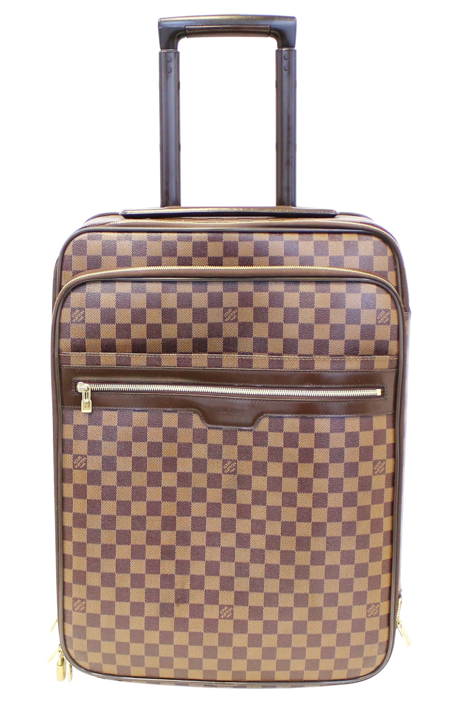 Louis Vuitton Damier Ebene Pegase 55 Rolling Luggage Carry-On Suitcase Bag  861898