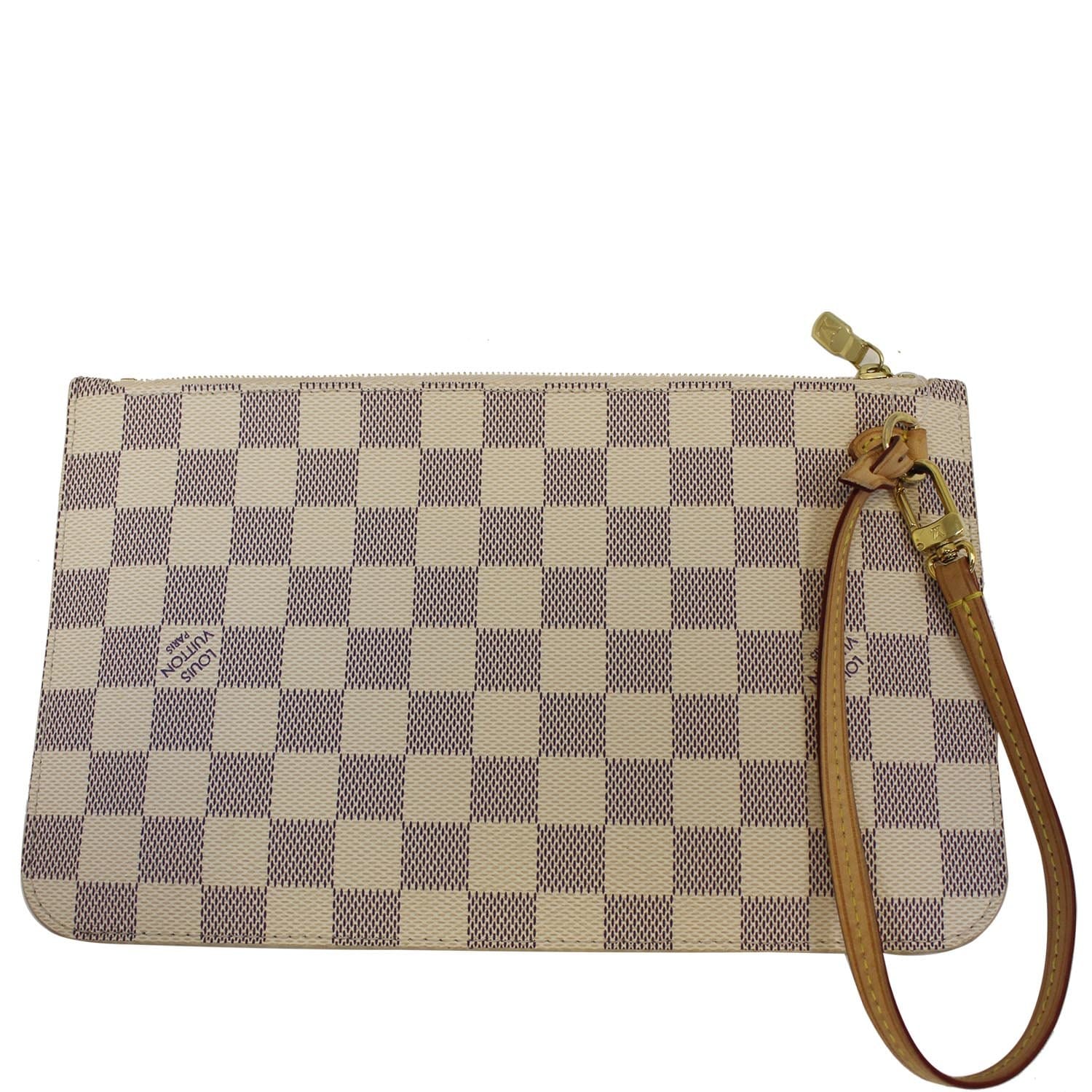 LOUIS VUITTON Pochette Wristlet Pouch Damier Azur Neverfull MM/GM-US