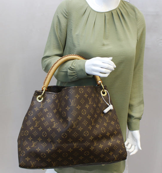 Auth Louis Vuitton Monogram ARTSY MM Shoulder Tote Bag 1i220130n