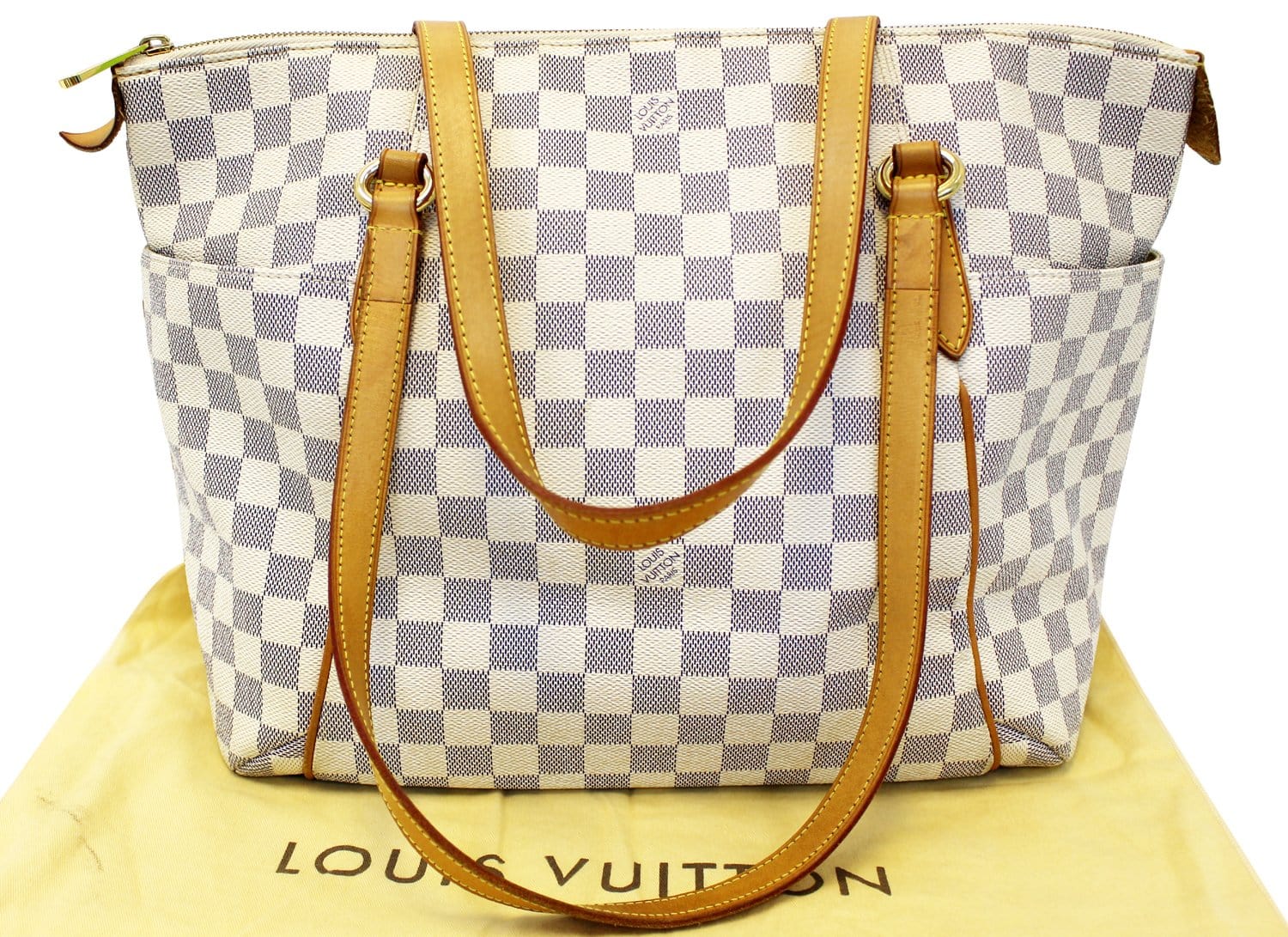 Louis Vuitton Damier Azur Totally MM Tote Bag Shoulder with Zipper 88l –  Bagriculture