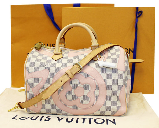 LOUIS VUITTON Damier Azur Tahitienne Speedy 30 Bandouliere Limited Edi