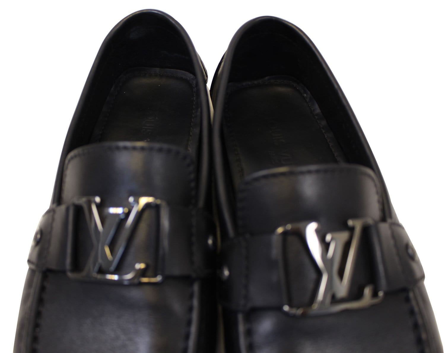 LOUIS VUITTON Black Monte Carlo Moccasins Driving Shoes