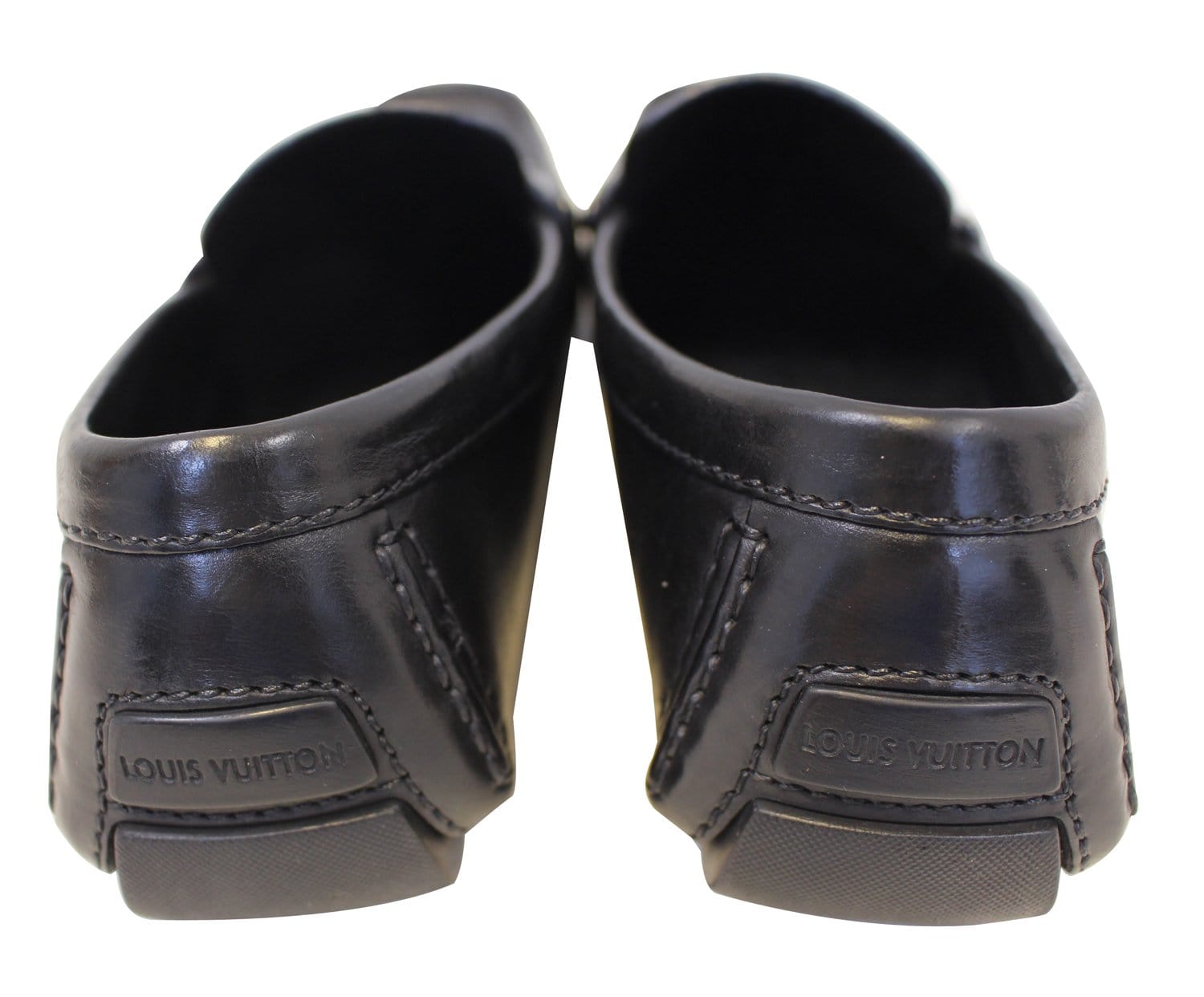 LOUIS VUITTON Black Monte Carlo Moccasins Driving Shoes