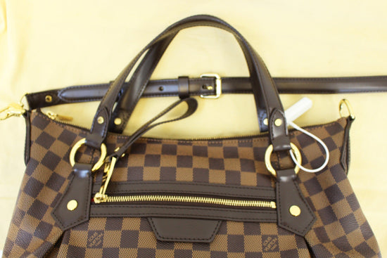 Auth Louis Vuitton Evora Mm Brown Damier #3125L76