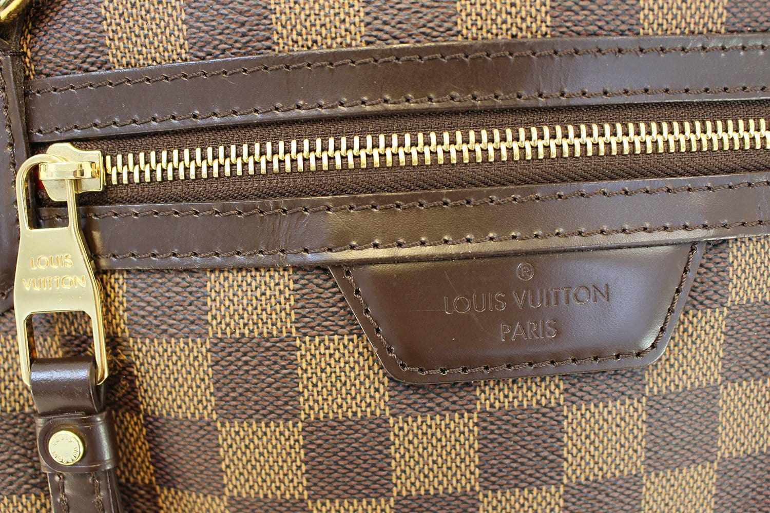 Authentic LOUIS VUITTON Evora MM Damier Ebene Tote Shoulder Bag Excell