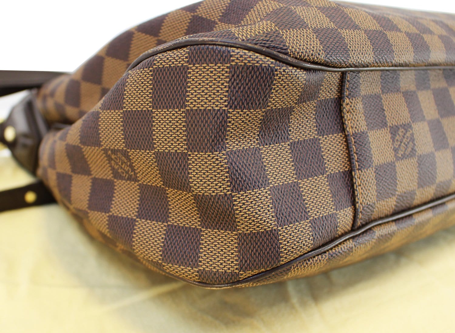 Authentic LOUIS VUITTON Evora MM Damier Ebene Tote Shoulder Bag Excell