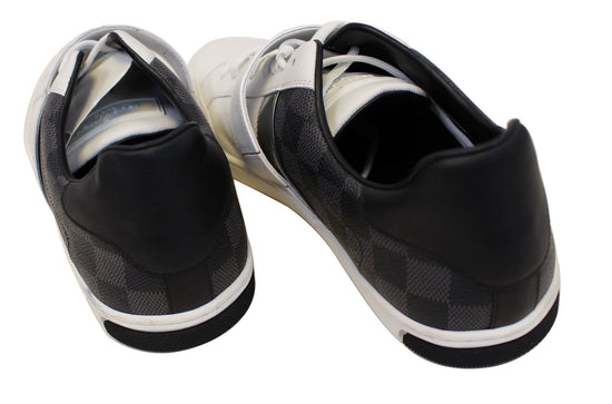Louis Vuitton Men's US 10 Black Damier Infini Sneakers Low Top 1123LV41