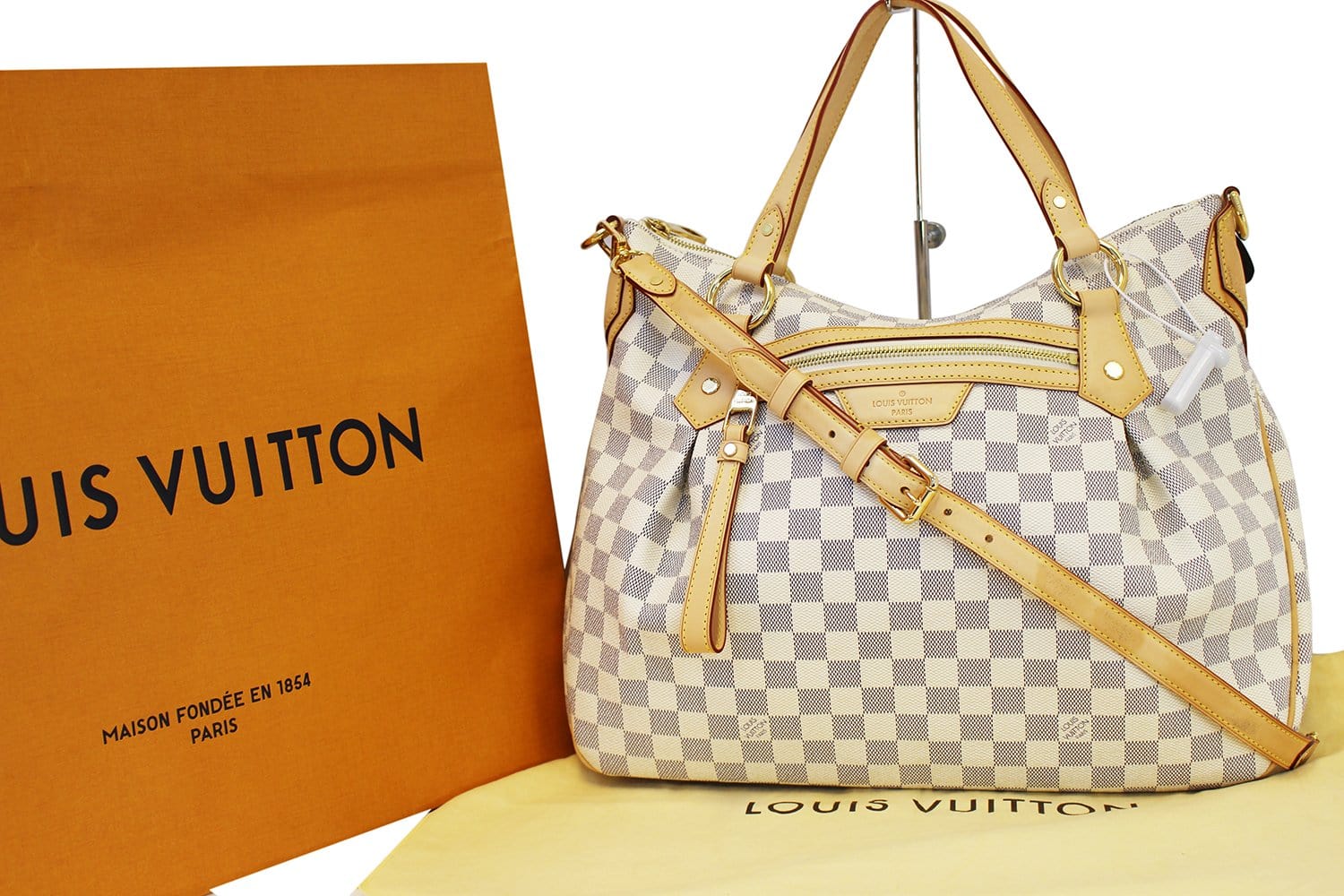 Preloved Louis Vuitton Damier Azur Evora mm Bag TJ2191 061223