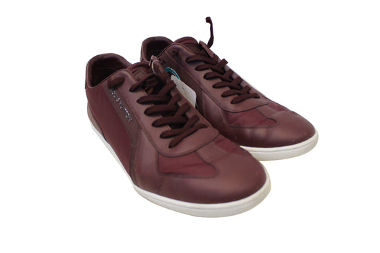 Louis Vuitton - Abbesses Suede & Mesh Men Sneakers Burgundy 8