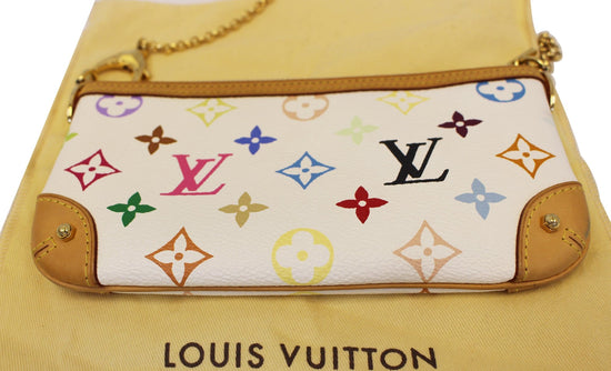 LOUIS VUITTON Monogram Multicolor Pochette Milla MM Black 1144058