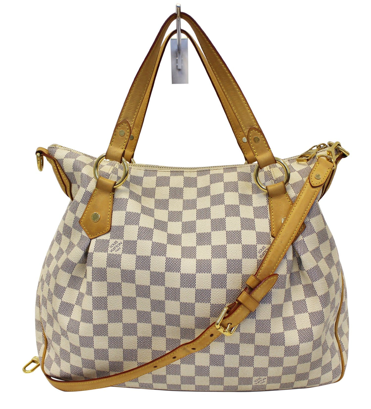 LOUIS VUITTON Shoulder Bag Used Evora MM Damier Azur Tote