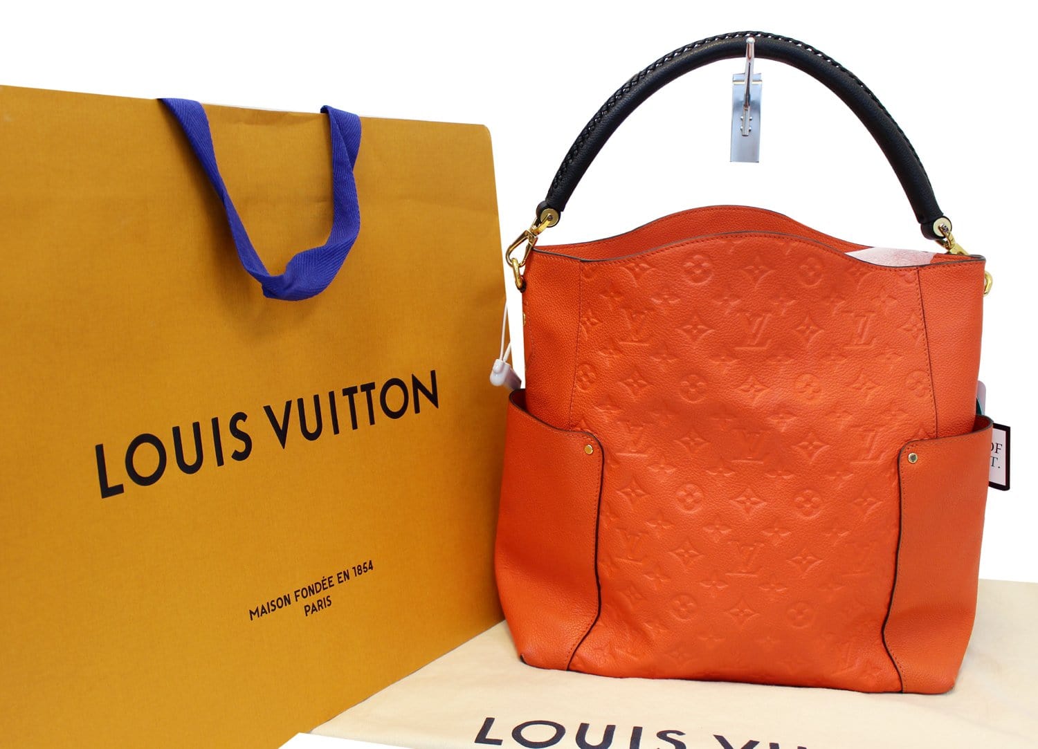 louis vuitton orange luggage