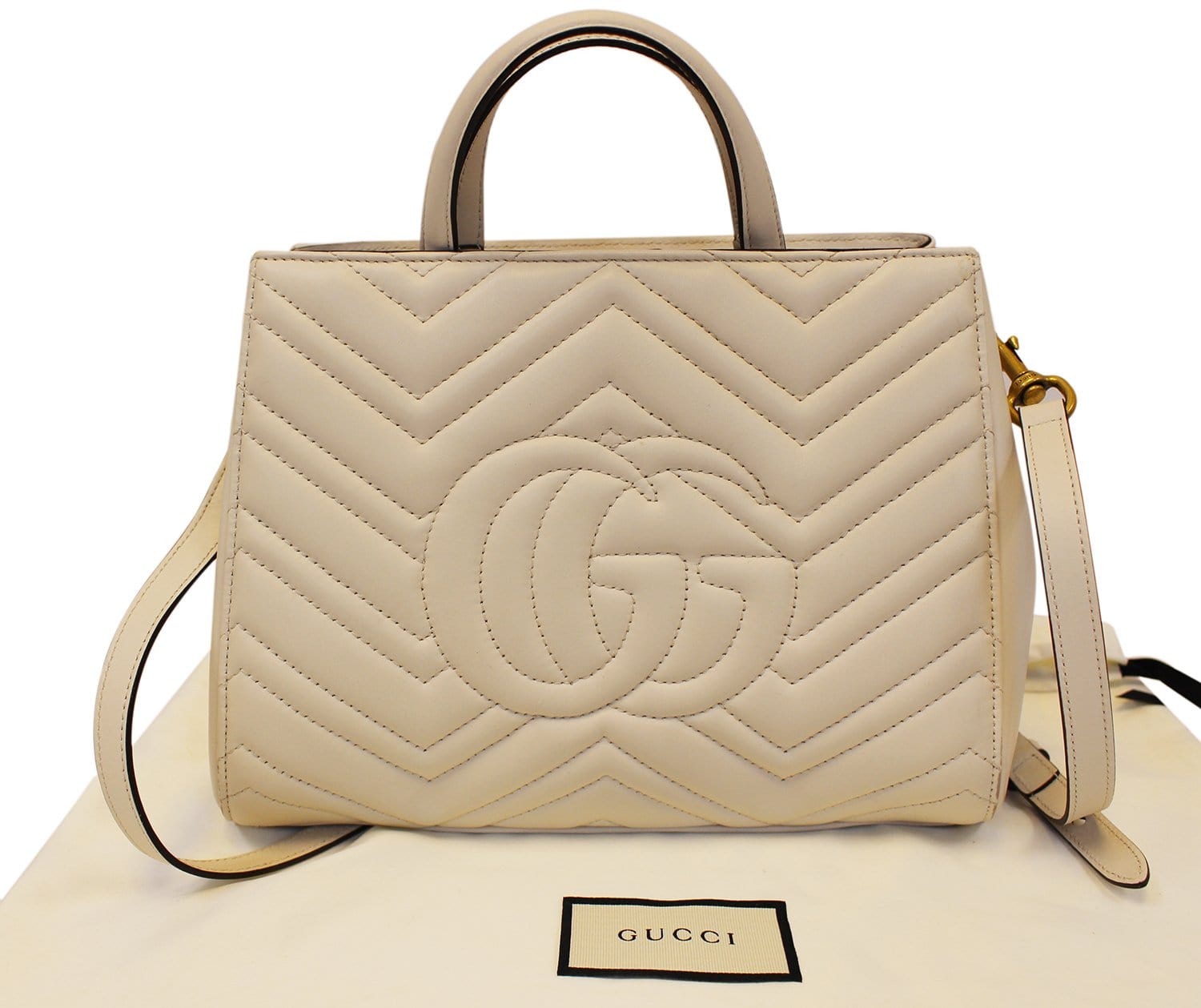 gucci marmont top handle white