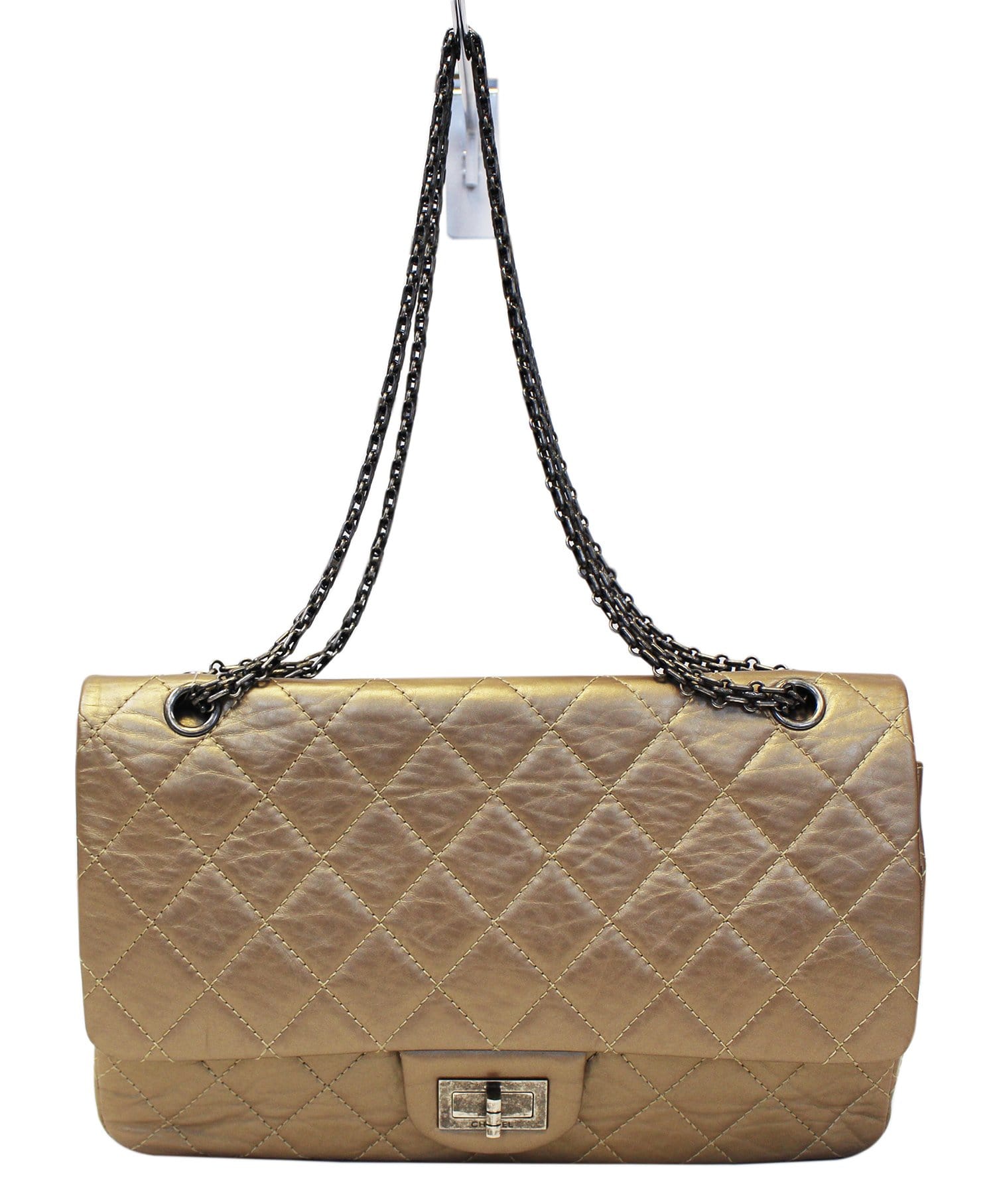 Chanel Metallic Golden Bronze Python Boy Wallet on Chain – The Closet