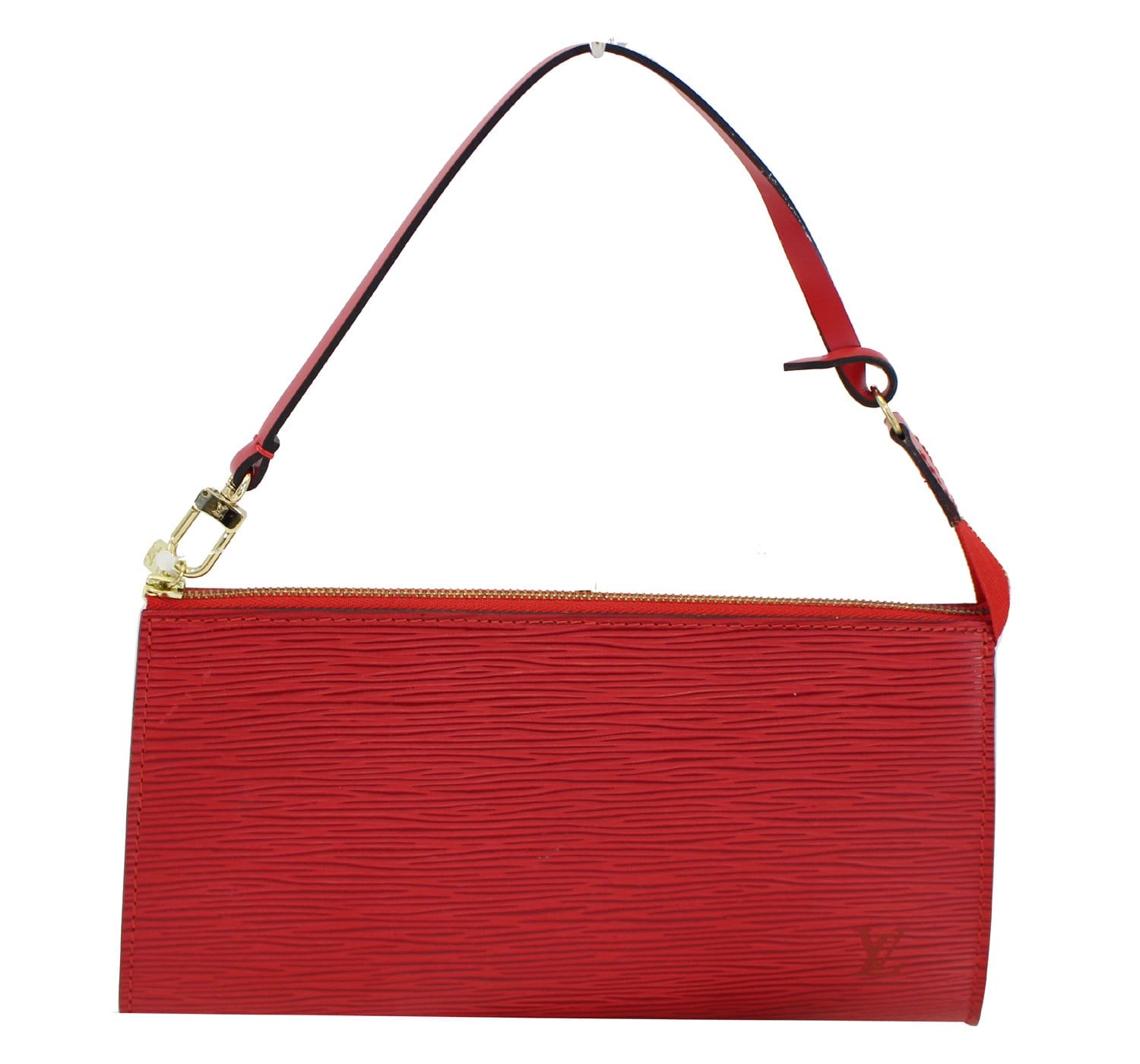 Authentic LOUIS VUITTON Epi Leather Red Pochette Accessoires Pouch CC3