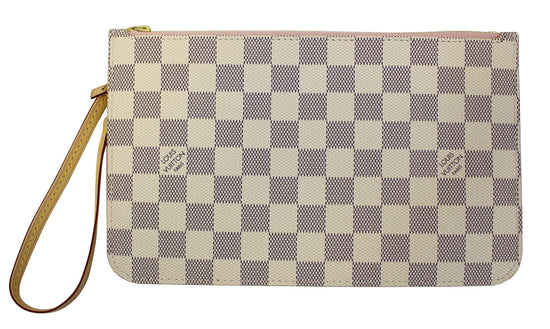 Louis Vuitton Neverfull Damier Azur Pochette Clutch –