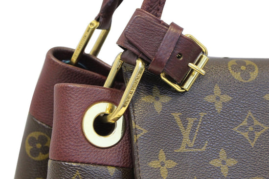 Louis Vuitton Aurore Leather And Ebene Monogram Coated Canvas