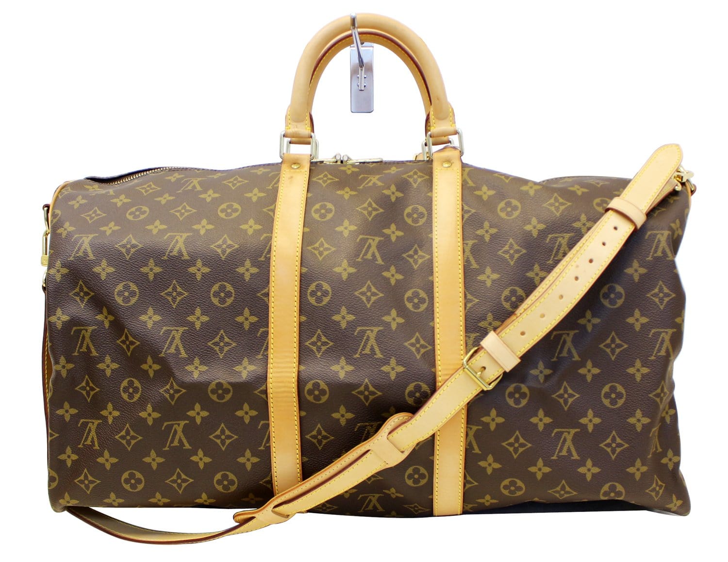 LOUIS VUITTON Monogram Keepall Bandouliere 55 Boston Bag