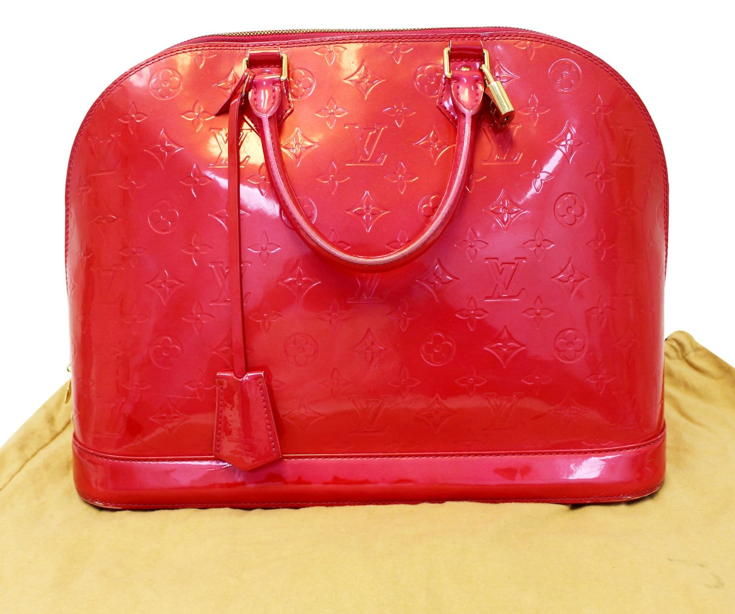 Louis Vuitton Alma Vernis GM Rose Pop Pink bag LV