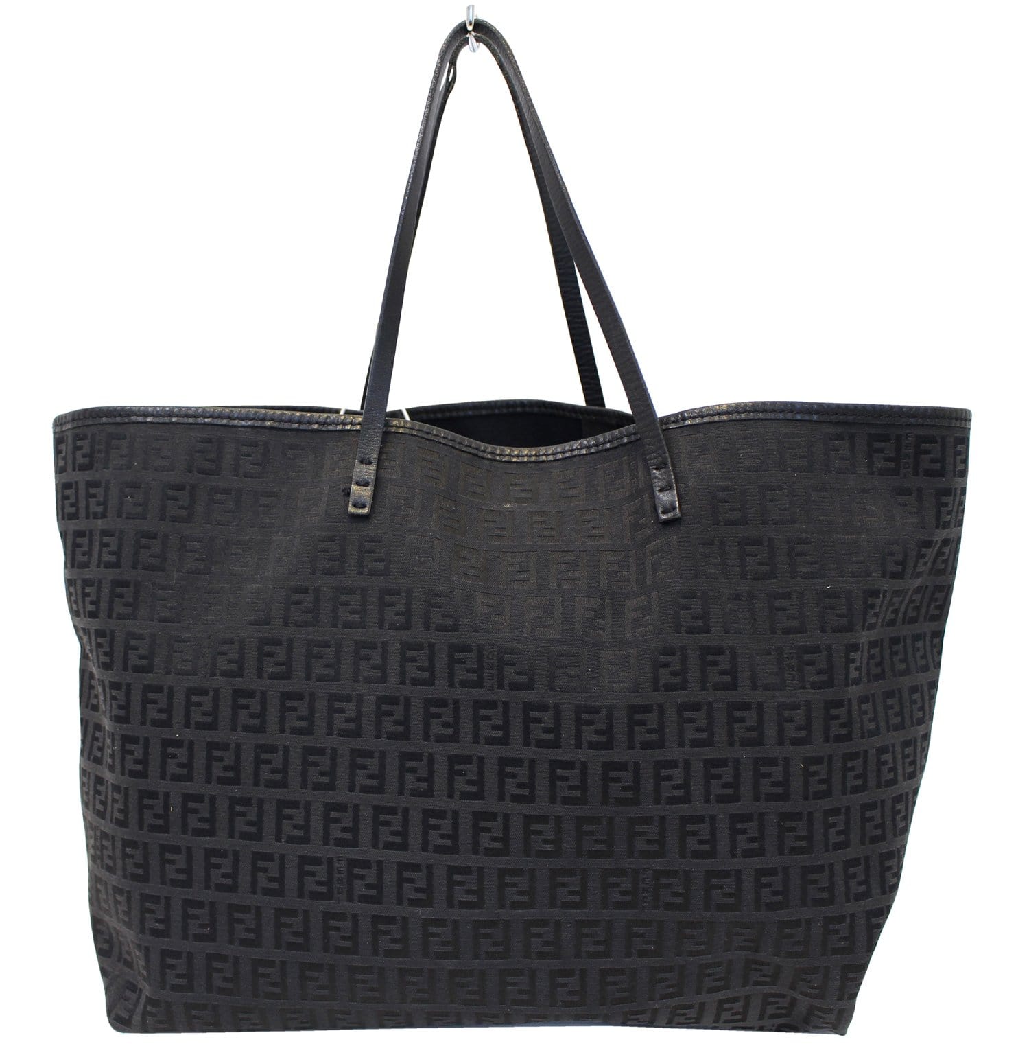 Fendi Zucca Tote Bag with Monogram Canvas Pouch